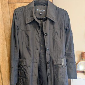 Kenneth Cole Reaction Black Trench Coat